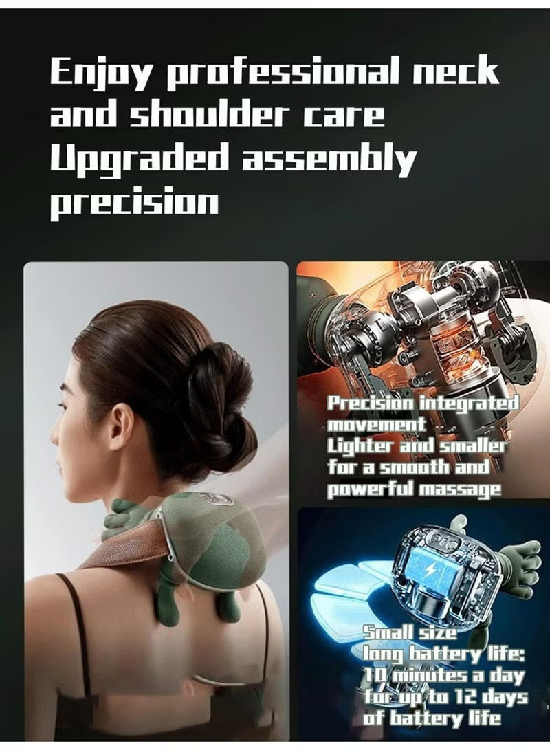 Neck and Shoulder Massager - Deep Tissue Relax Tool, Rechargeable Cordless Neck Massager with 2 Mode Heat